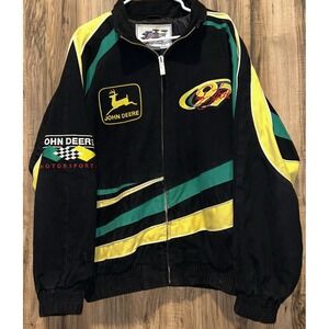 VINTAGE John Deere NASCAR Chad Little #97‎ Coat, Men's Large, Track Gear